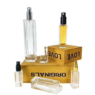 China Hot Perfume Products 7ml10ml30ml50ml Perfume Spray Bottles Glass Jar Square Glass Bottle for sale