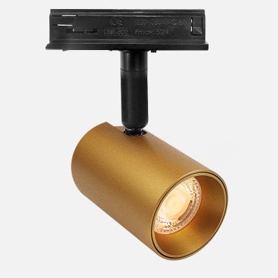 China Mini Modern Colored Aluminum Alloy Commercial Gold Traic Dimming COB 8W Dimmable Spot Led Track Light Rail Lighting System for sale