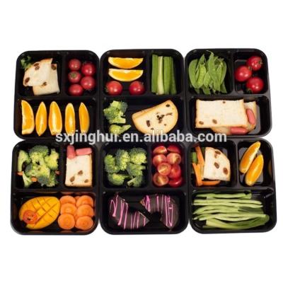 China China Microwavable Takeaway Container 3 Compartments Plastic Bento Lunch Box for sale