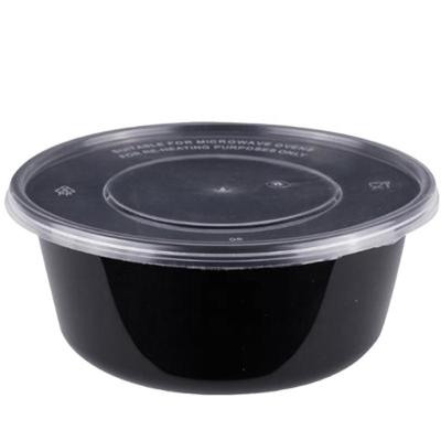 China 750ML Lunch Food Stored Box Round Takeaway Food Plastic Container for sale