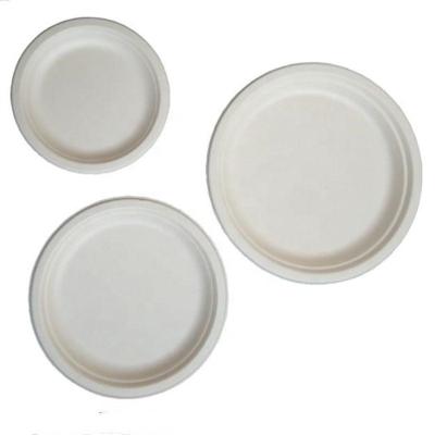 China Disposable Eco - Friendly Made Of Sugar Cane Fibers 6 Inch Natural Disposable Bagasse Dish for sale