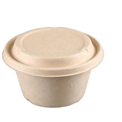 China 1000ML Bagasse Pulp Disposable Biodegradable Microwavable Disposable Food Container for sale