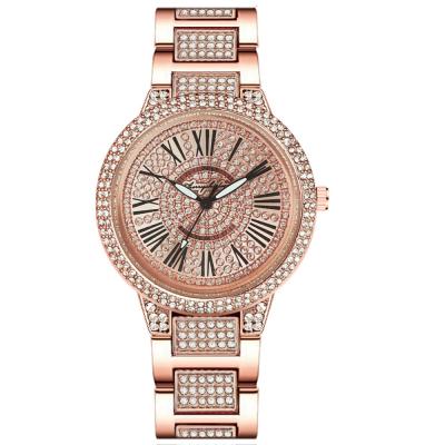 China Luxury Watch Diamond Watch Roma Pattern Quartz Hip Hop Women Day/Date 8478 Watches Relogio Feminino for sale