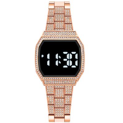 China Day/Date 8476 Woman Iced Out Watch 2021 Luxury Led Digital Watches Women Quartz Watches Digital Relogio for sale