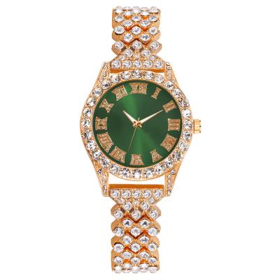 China Day/Date 8442 Stainless Steel Rhinestone Watch Fashion Luxury Diamond Watches Ladies Multicolor Full Diamond Iced Out Watch for sale