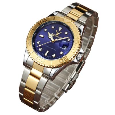 China New Deerfun Water Ghost Series Automatic Classic Blue Dial Date 3878 Luxury Men's Watches Waterproof Stainless Steel for sale