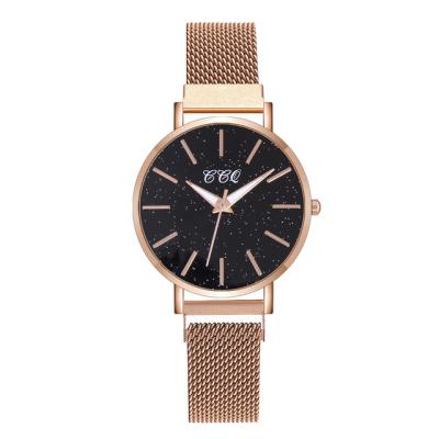 China Day/Date 5011 Simple Dial Women Wristwatches Luxury Female Magnetic Watches for sale