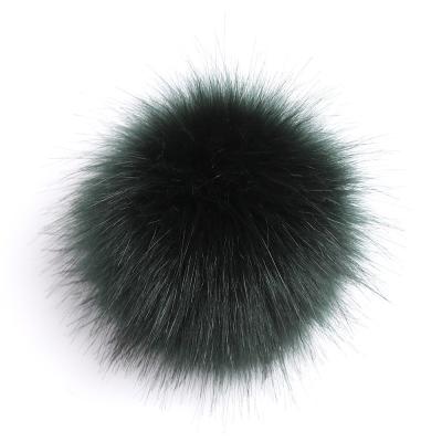 China Wholesale eco-friendly apparel and shoes faux fur pom pom accessories colors 10cm faux fox fur pom pom ball for sale