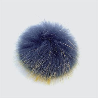 China Real Raccoon Fur Pompom 15cm 18cm Multi Color Eco-friendly Real Fur Ball Dyeing Colorful Fur Pom Pom For Hat for sale