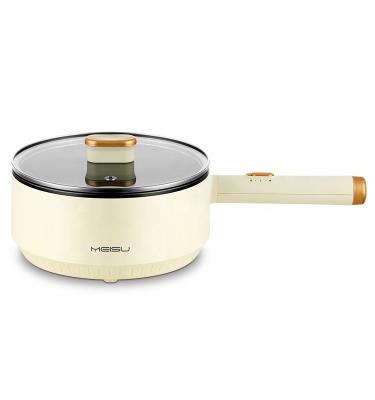 China RV Multi Function Frying Pan White Non Stick Coating Electric Mini Cooking Pot for sale