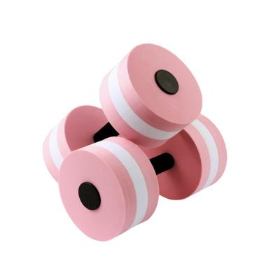 China Universal Set of 2 Aqua Fitness Exercise Dumbbells Foam Heavy Resistance Pool Float Barbells Cardboard Unisex Adults EVA Foam 0.12kg OEM for sale