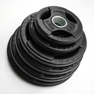 China China Factory Direct Selling Durable Fitness Products Black Rubber Weight 2.5kg Plates Barbell for sale