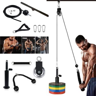 China Durable Fitness Pulley Rope Machine Biceps Triceps Pulley Set For Arm Strength Training for sale