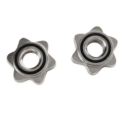 China Durable Hex Nut 2Pcs 25mm/1 Thumb Lock Rotation-Lock Collar Anti-Slip Screw For Barbell Dumbbell Weightlifting for sale