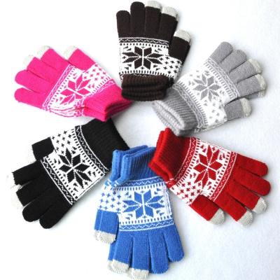 China 100%Acrylic Comfort Comfort Knitted Winter Keeping Outdoor Gloves Warm for sale