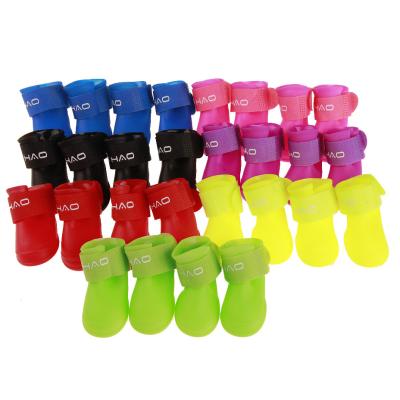 China Viable Wholesale Waterproof High Quality Colorful Dog Shoes Boots Dog Factory Factory Rain Outdoor Shoes for sale