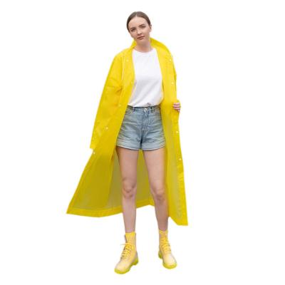 China Wholesale Adult Transparent Raincoat Customized Logo Windproof Raincoat EVA Long Raincoat Portable Lightweight Raincoat for sale