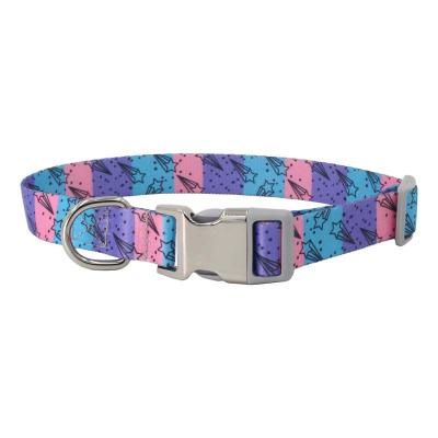 China Custom Padded Canvas Pet Bohemian Neck Collar Adjustable Dog Collar With Buckle for sale