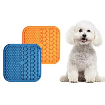 China Factory Sustainable Wholesale Dog Lick Mat OEM&ODM Welcomed Slow Silicone Dog Feeding Mat With Suction Cup for sale