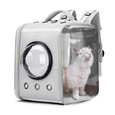 China Factory Wholesale Breathable Large Space Pet Breathable Cat Backpack Outdoor Travel Carrier Bag OEM&ODM Welcomed for sale