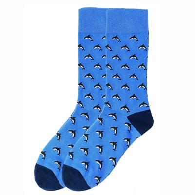 China Antibacterial Mens Novelty Design Socks Dolphin Designs Happy Socks for sale