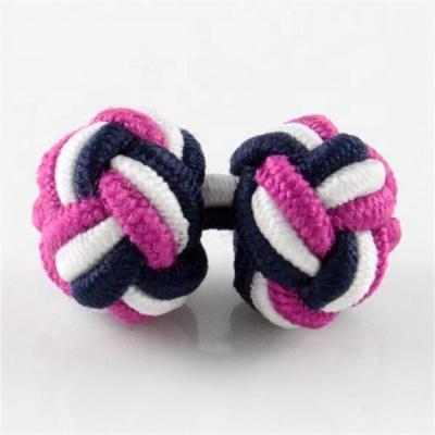 China The Solid Color Knot Silk Cufflinks Bulk Pickup for sale