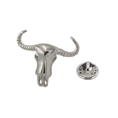 China Metal Bull Head Lapel Pin Badge for sale