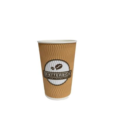 China New Design Biodegradable Coffee Cup 16 Ounce Compostable Take Away Large Size Paper Cups For Hot Drinks With Lid Coffee Tumbler Roll for sale