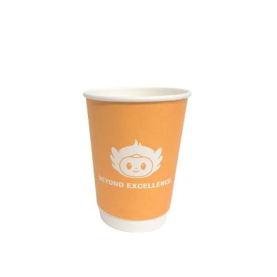 China Coffee Mugs 12oz 420ml Eco-Friendly Biodegradable PE PLA Paper Cup Customized Coffee Supplies for sale