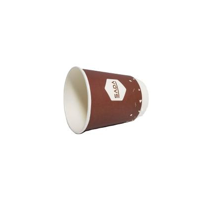 China Biodegradable Double Wall Coffee Logo Milk Tea Printed Disposable Paper Cups Thickened Drink Hot Cup Wrapping Paper Hollow Paper Glass for sale