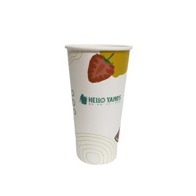 China PLA Biodegradable Paper Cups For Coffee ECO 20 Ounce Biodegradable 650ml PE PLA Double Layer Design Own Logo Serving Cup Factory for sale