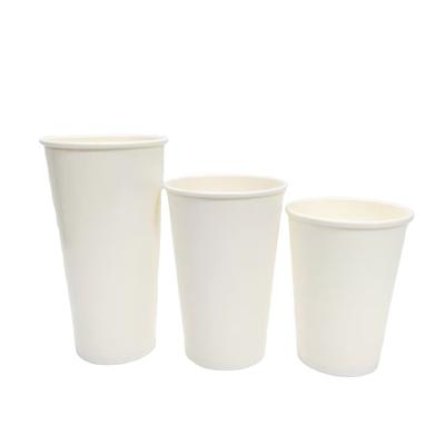 China Biodegradable Compostable Coffee Cup Various Size With Lid Printed Disposable PE PLA Coated Paper Cups Factory Wholesale 20oz 650ml for sale