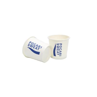 China Biodegradable Custom Disposable Coffee Cups PLA Tumbler 110ml With Lid Printed Logo PE Coated Paper Cups Office Design 4oz for sale