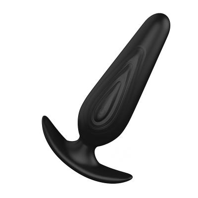 China Hot Selling Adult Stimulation Plug Toys Vibrator Black Silicone Butt Remote Control Electronic Anal Plug For Male for sale