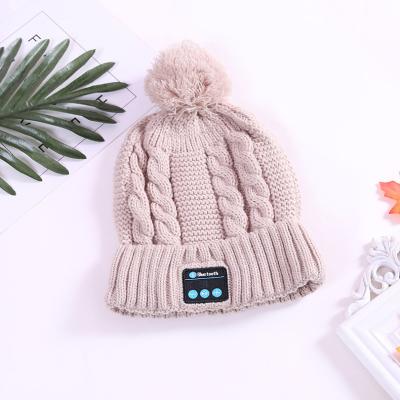 China Beanie Winter Blue Tooth Hats Women Headband Women Unisex Hands Free Music Earbuds Wireless Custom Knit Hat With Earphone for sale