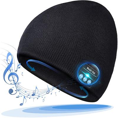 China breathable & 2022 waterproof new fashion straining beanies earphone music wireless hat built in earphone wireless hat for sale