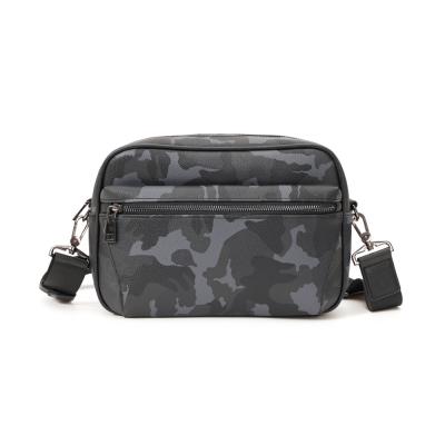 China 2022 Outdoor Activity Camouflage Leather Office Messenger Bag For Youth for sale