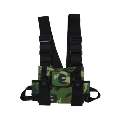 China Universal Nylon Front Radio Harness Pack Pouch Case Trunk Rig Bag Vest for sale