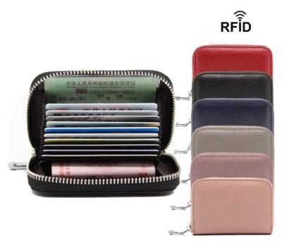 China Slim Leather RFID Credit Card Wallet Money Clip RFID Blocking Minimalist Wallet for sale