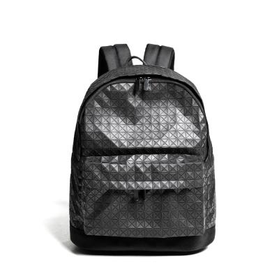 China Latest Student Trend Bag Waterproof Silicone Rhombus Lattice Backpack For Girl Men for sale