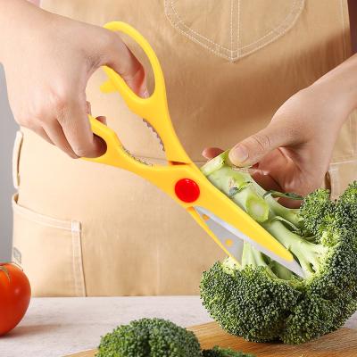 China Morden Stainless Steel Kitchen Scissors Pointed Chicken Shears Multifunctional Vegetable Bone Shears Walnut Scissors for sale