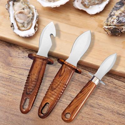 China Durable Stainless Steel Clam Knife Shucker Oyster Shucking Oyster Shucker Knife Scallop Opener For Seafood Shell Opening for sale