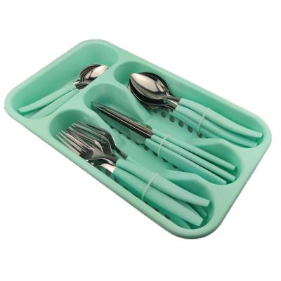 China Western Hot Sale Cutlery 16pcs Or 24pcs Eco Friendly Strong Plastic Handle Fatware Set For South America Brazil for sale