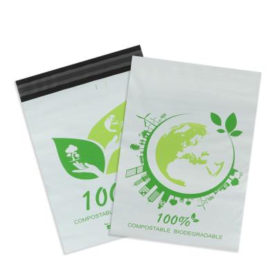 China BIODEGRADABLE 100% White Compostable Mailing Envelope Packaging White Cornstarch Mailing Bag for sale