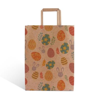 China 250 Gsm Recyclable Eco Friendly Brown Paper Carrier Shopping Tote Bags With Handles for sale