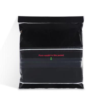 China BIODEGRADABLE 100%Biodegradable Black Cornstarch Mailing Compostable Envelope Tote Bag For Mailing Clothes for sale