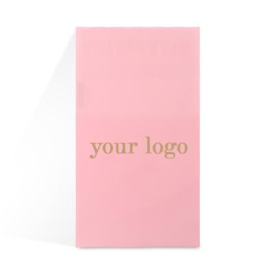 China Packaging Custom Printed Eco Friendly Small Size Pink Mounted Poly Gold Mailer Plastic Envelope Packaging For Gift for sale