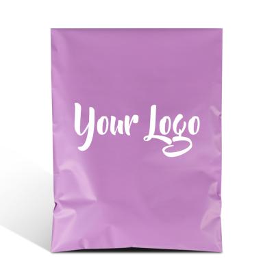 China BIODEGRADABLE Custom Logo Design Purple Matte Mailing Envelopes Poly Post Mailing Packaging Clothing Bag for sale