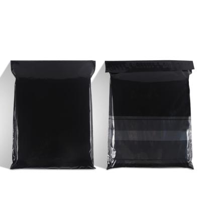 China Canton Supply Mailer Packing Cheap Biodegradable Black Envelope Shipping Package Plastic Bag With Pouch for sale