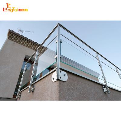 China Modern Stainless Steel Balcony Railings Design Stainless Steel Railings With Glass for sale